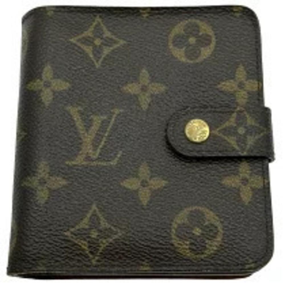 Louis Vuitton Compact Zip Brown Monogram Bi fold Wallet